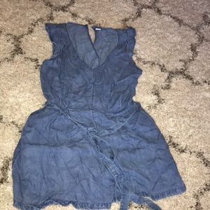 Chambray romper.